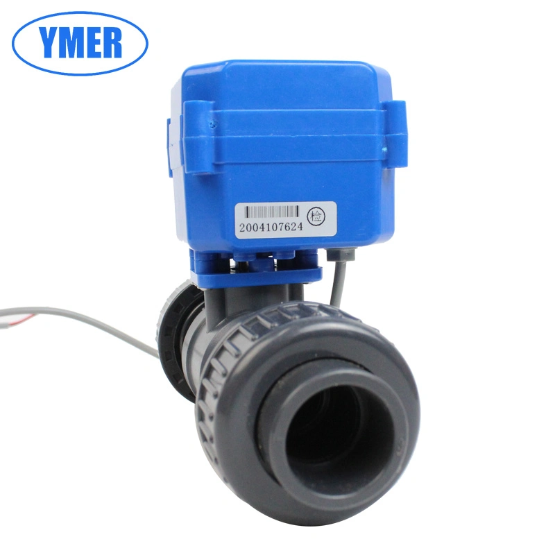 AC24V DC24V UPVC Plastic Motorized Control Ball Valve