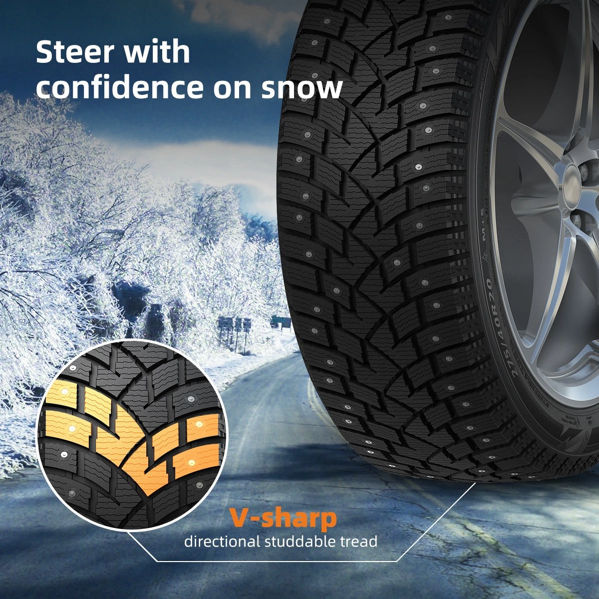 Zeta Pace Studdable Winter Tyre 215/65r16 215/60r17 for Snow and Ice Road to Canda and Russia Passenger Car Tires SUV Van with Stud, Studded Tyres for Sale