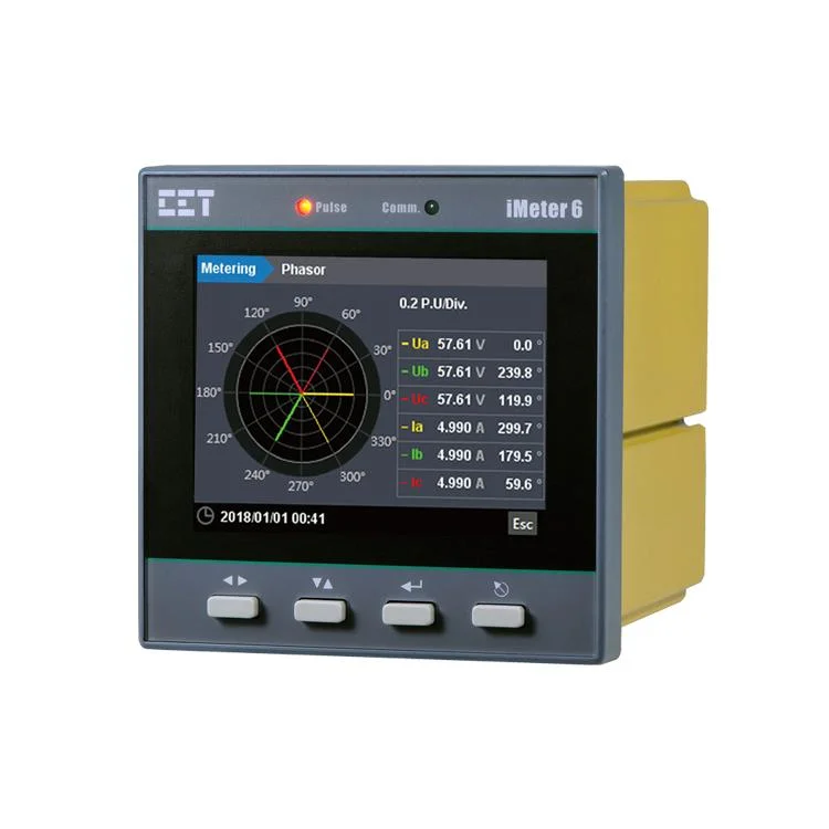 iMeter 6 Moniteur de qualité d'énergie triphasé Classe 0.2S avec port RS-485 et Ethernet.