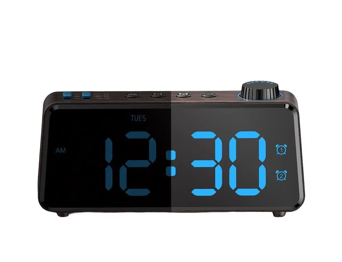 Digital Pll FM Radio USB Charging Dual Alarm Clock