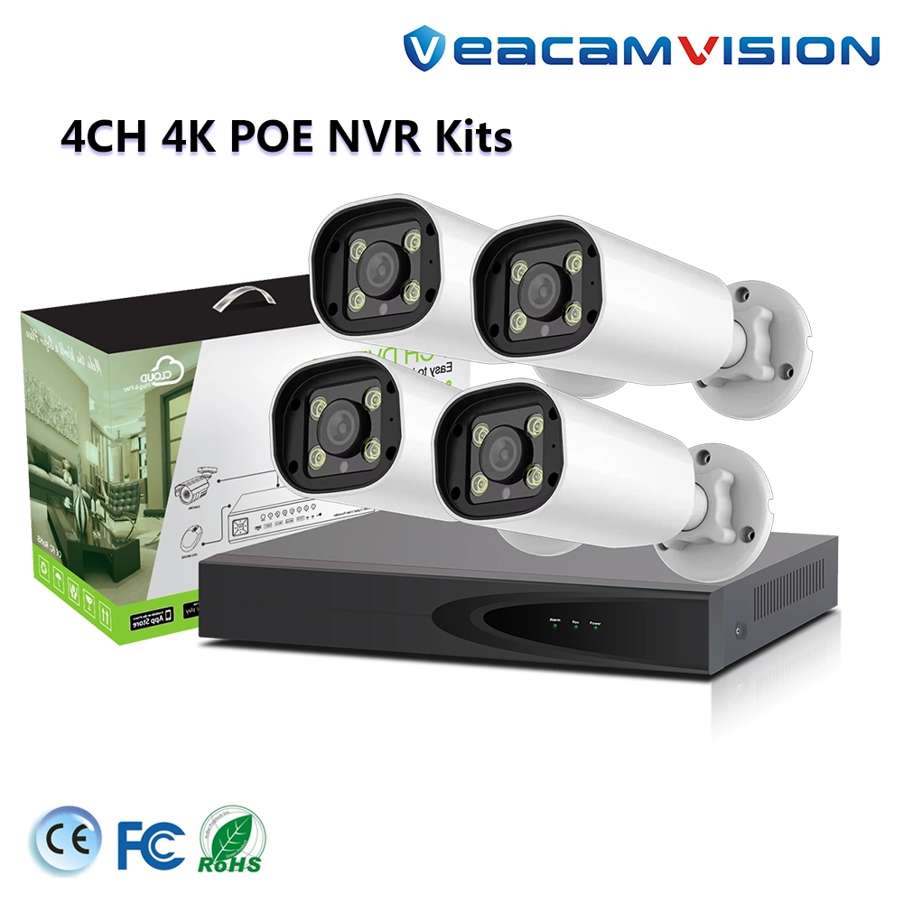 4K Poe Security Camera System with Two Way Audio