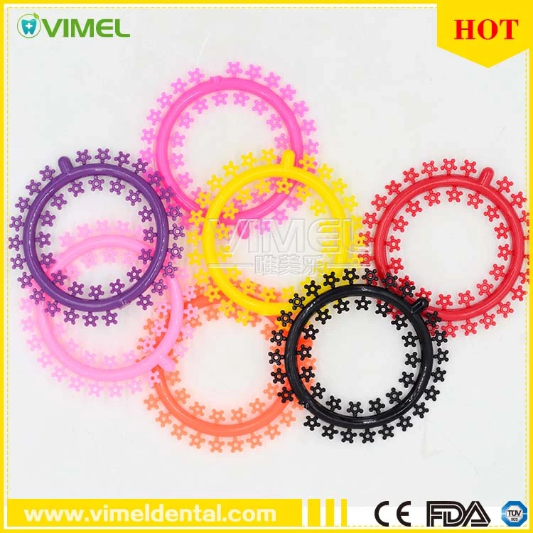 Dental Orthodontic Ligature Tie Color Cartoon Elastomeric