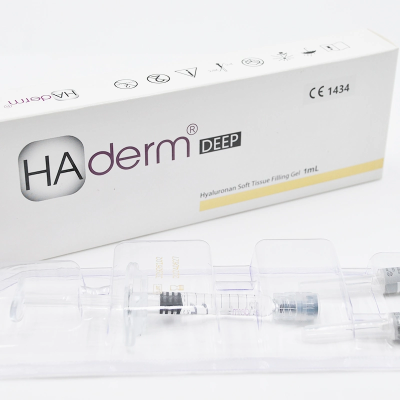 Profundo de alta calidad 1ml de ácido hialurónico inyectable de hectáreas de relleno dérmico