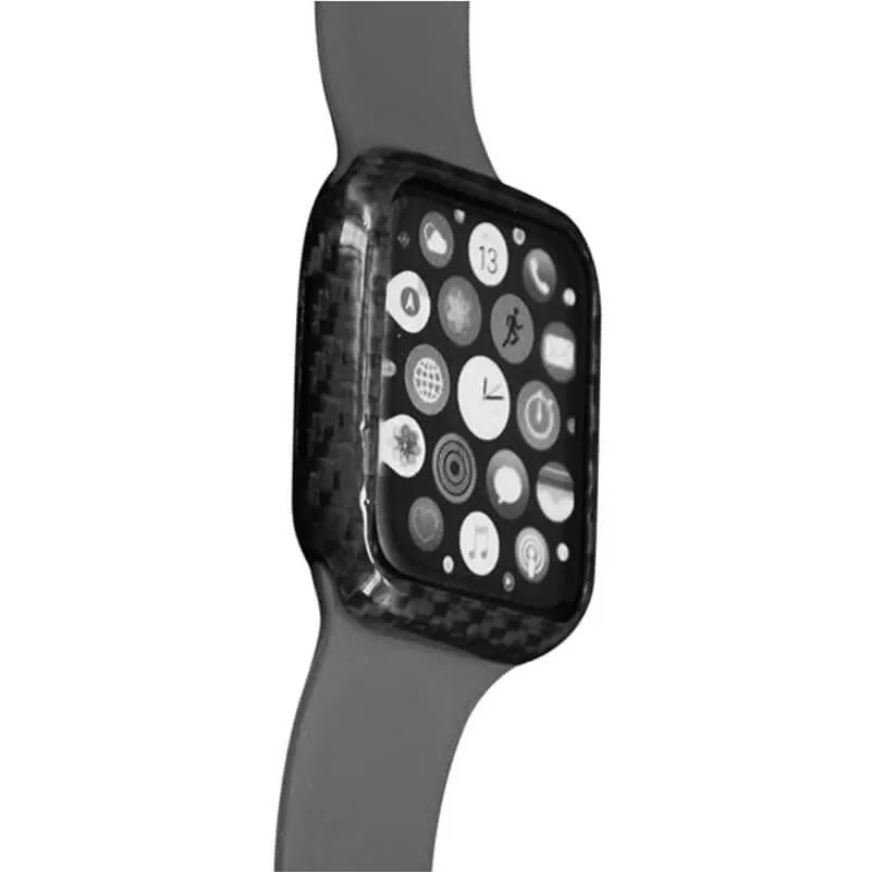 Antifingerprint Glossy Carbon Fiber Apple Watch Case