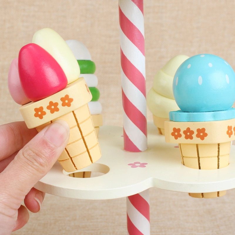 Wooden Round Tree Display Ice Cream Toy