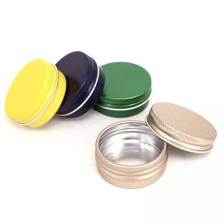 Empty Metal Cream Lip Balm Container Hair Wax Black Pot Can 5g 10g 15g 30g 50g 60g 100g 150g 200g Black Aluminum Candle Jar Tin