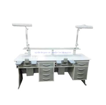 Steel 2.15m Long Dental Lab Bench for Double Technicians