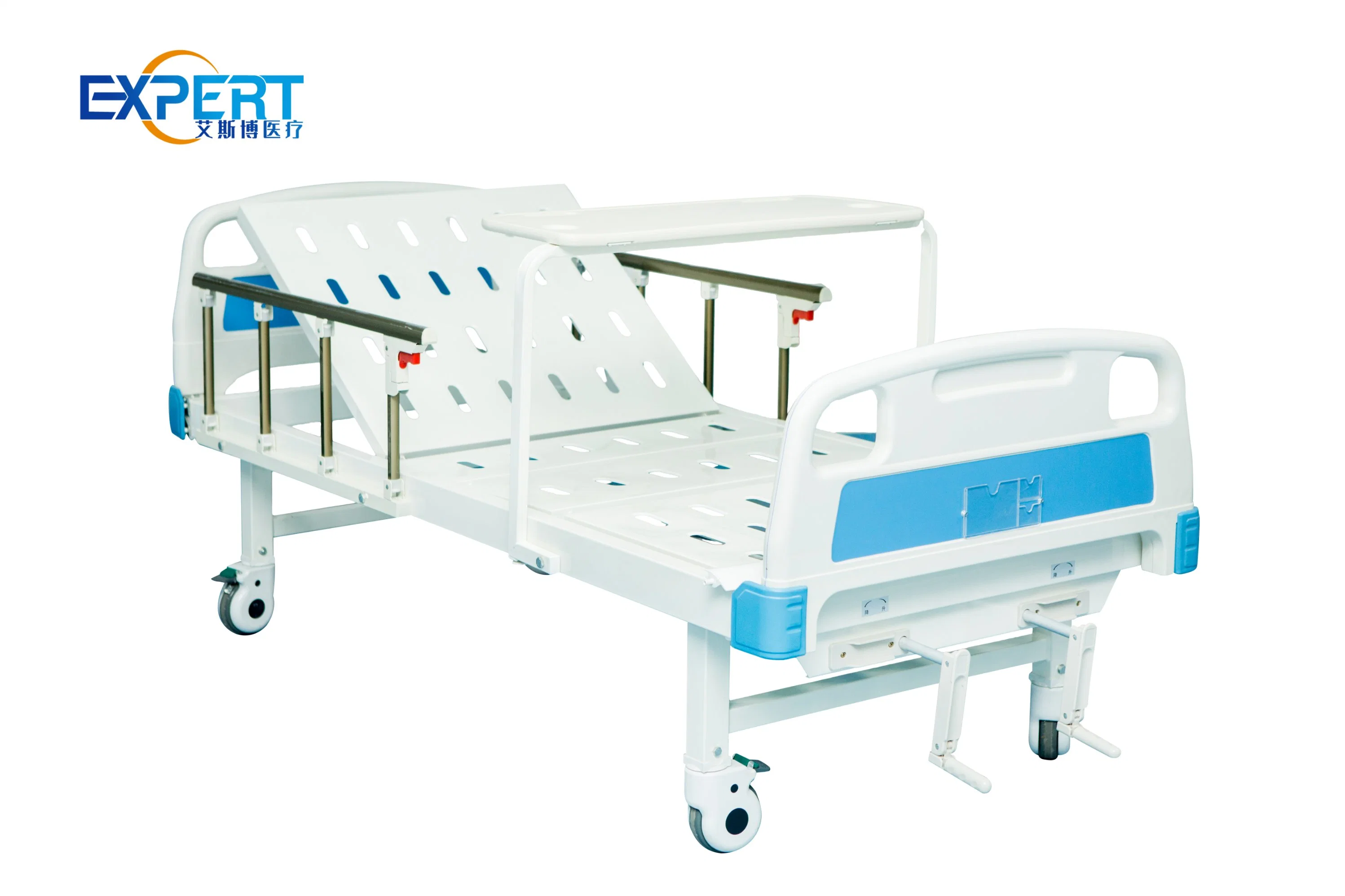 Exp-A16 Single Crank Manual Adjustment Moveable Hospital Nursing Bed in Stock