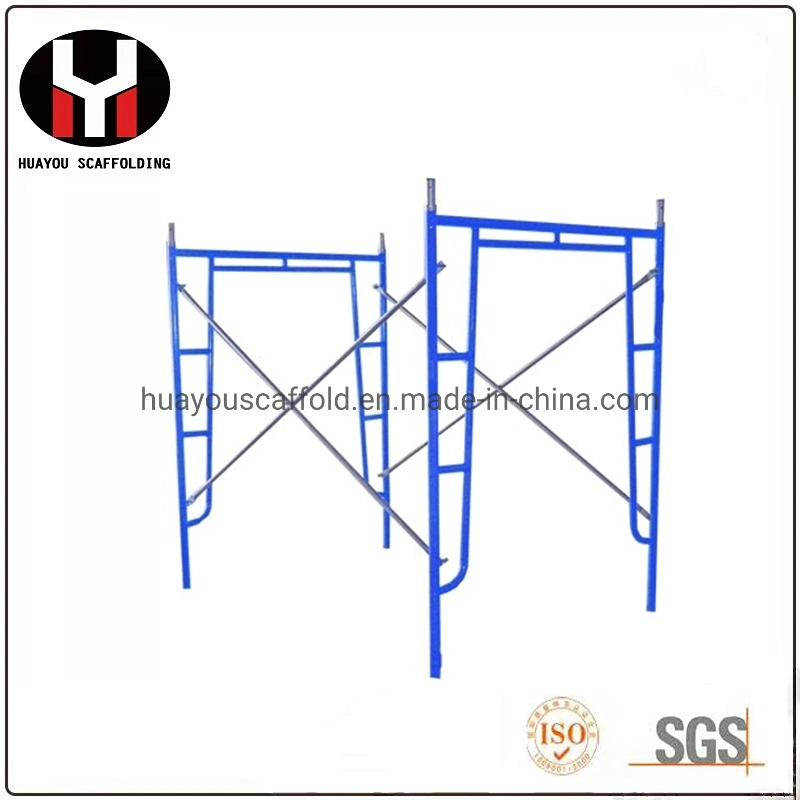 Q235 Pre Galvanized Steel Scaffold Building Material Frame System a Frame H Frame Scaffolding for Building