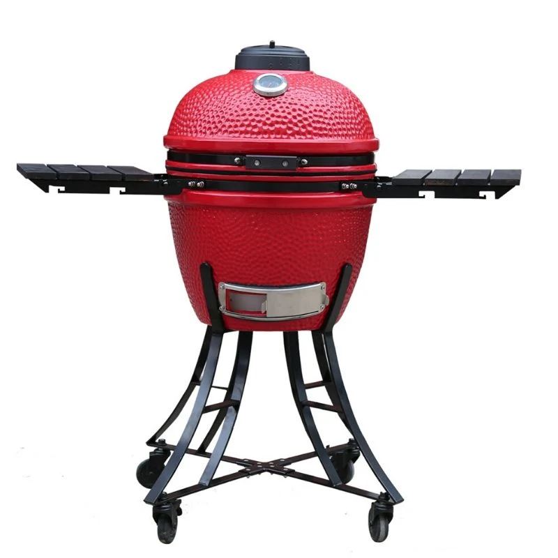 Outdoor Red Glazed Keramik BBQ Grill 18 Zoll