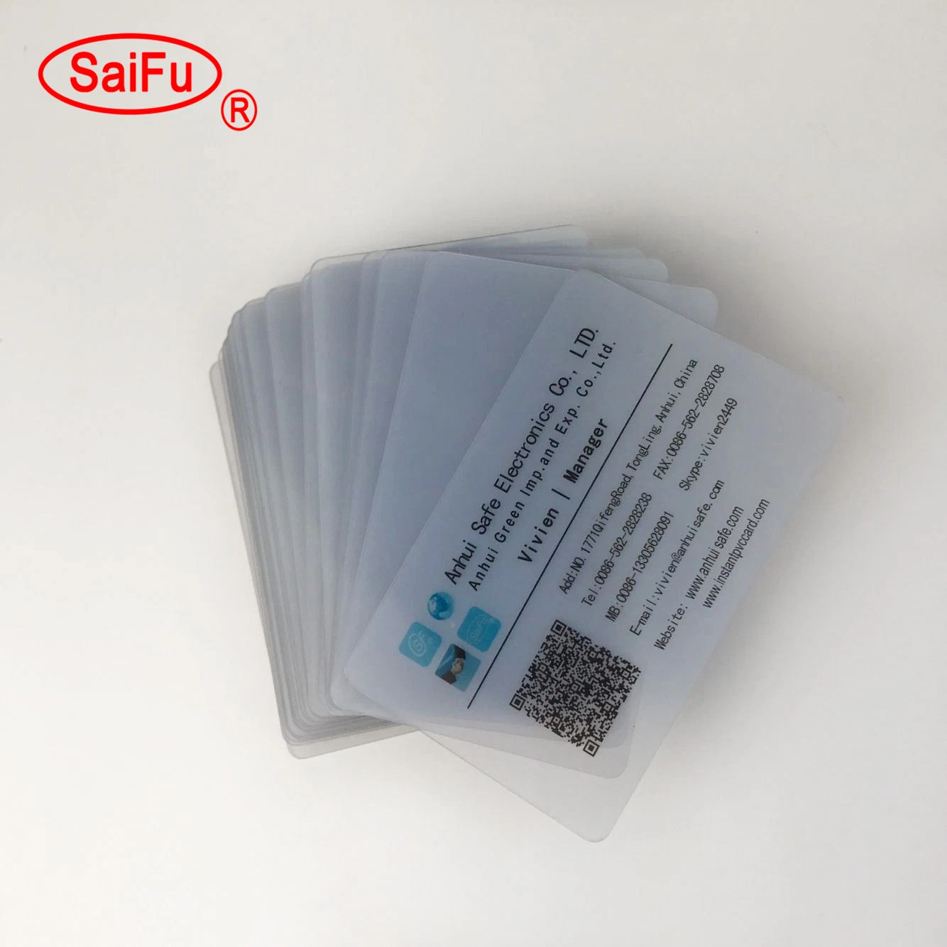 Double Side Porintbale Transparent PVC Card for Membership Card