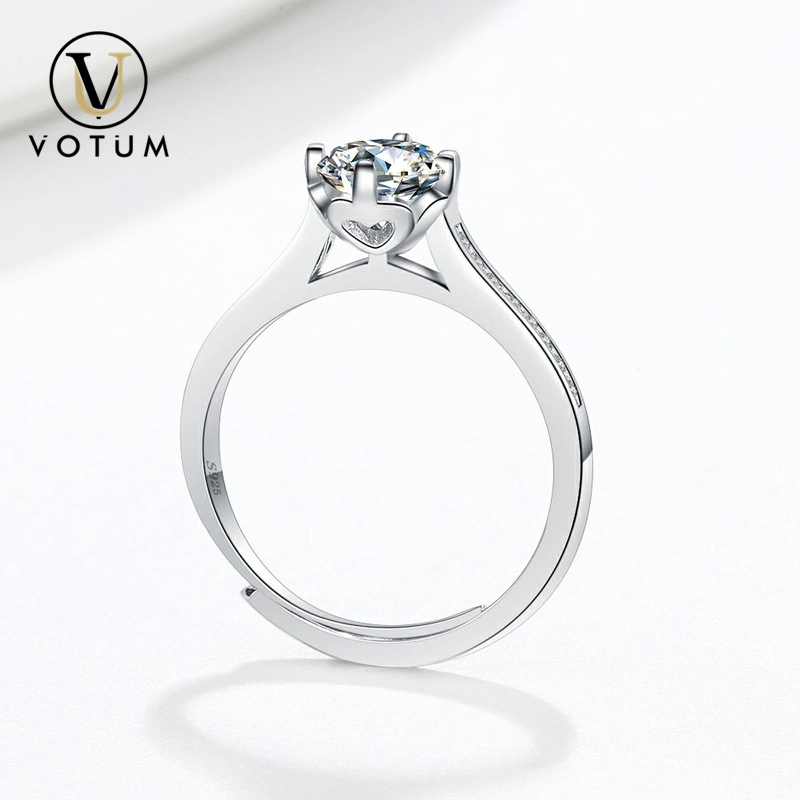 Moda Votum Plata 925 Gra Moissanite Anillos Joyas joyas chapado en oro con