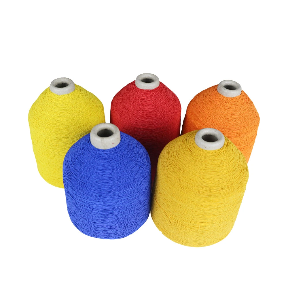 1007575 Spandex Double Covered Yarn Polyester Latex Rubber Thread Yarn for Knitting Socks