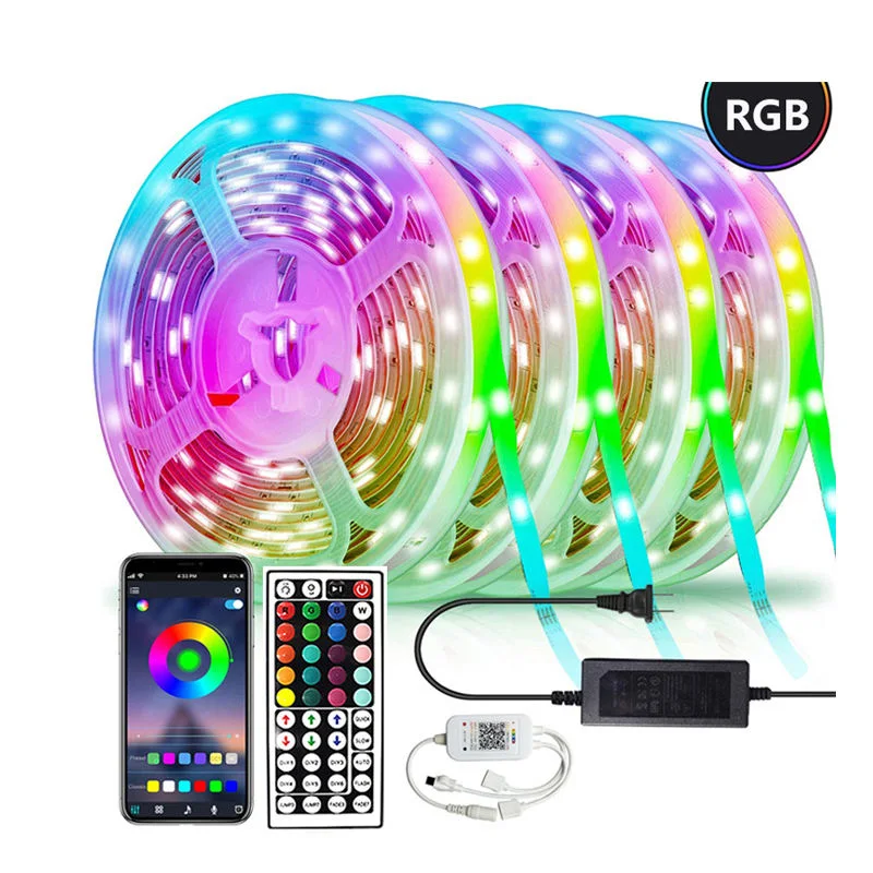 24 مفتاحًا وحدة تحكم USB TV Backlight DC شريط مرن 5 فولت إنارة RGB Tiras LED زخرفية للعطلات