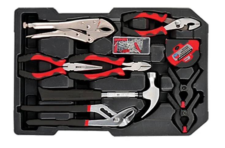 191PCS Kit d'outils à main pour chariot jeu avec mallette en aluminium pinces à usage domestique Kit de tournevis de réparation de matériel de clé, pour la plupart des scénarios (48160191)