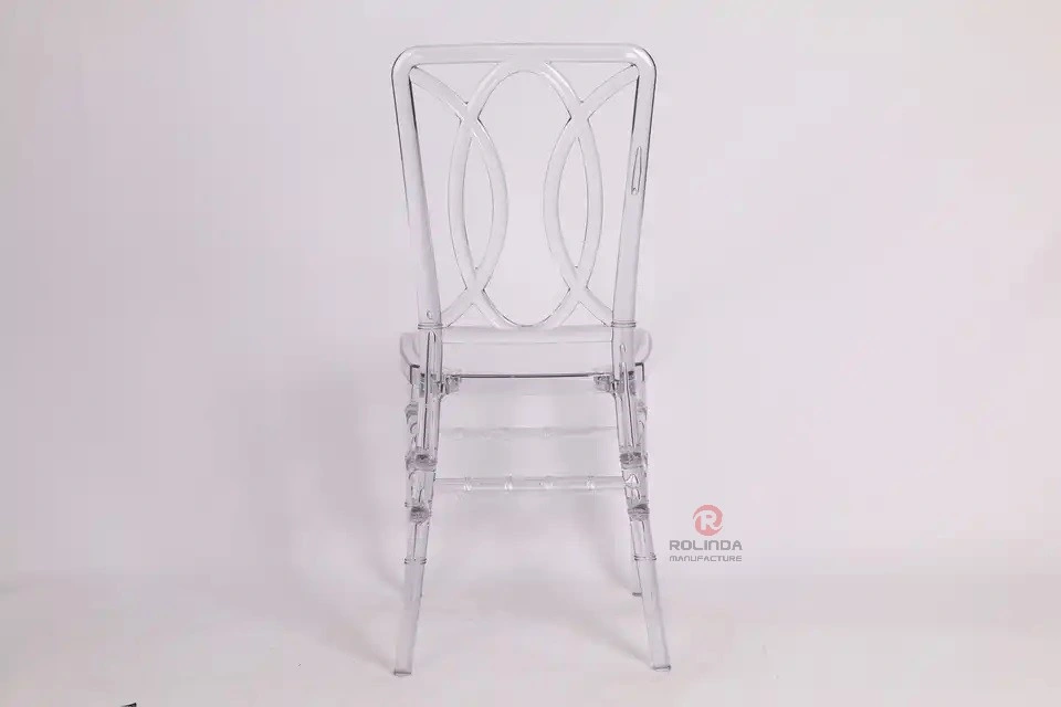 Boda al por mayor venta de sillas Chiavari Tiffany silla transparente cristal de atrás de la Cruz sillas eventos
