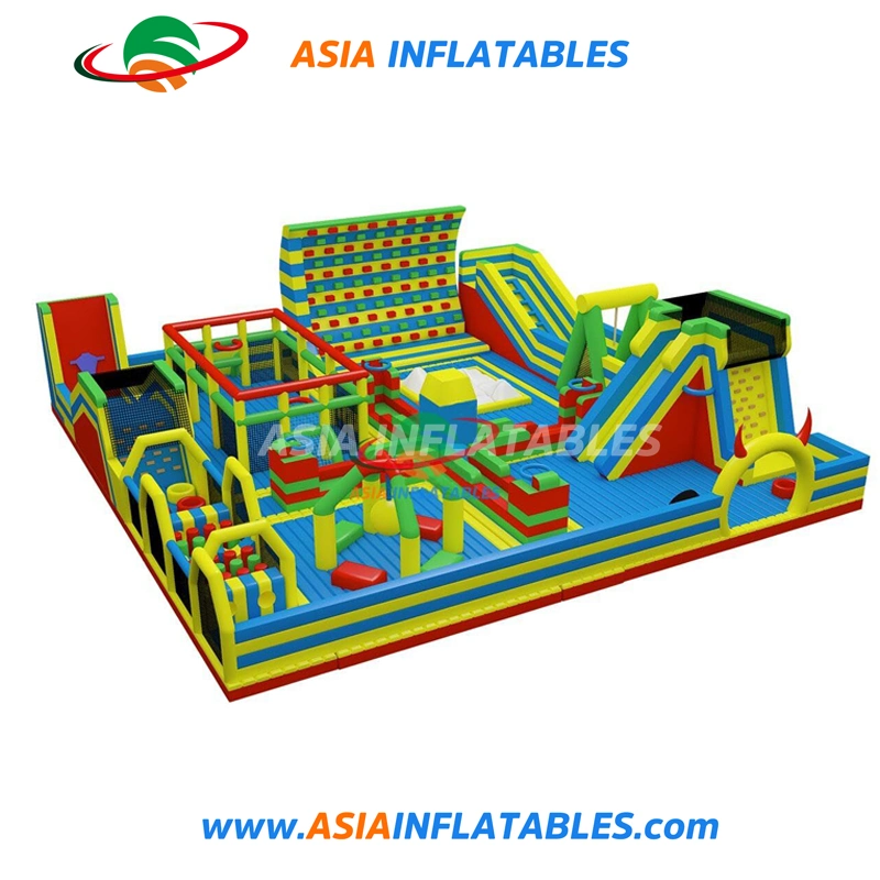 Colorful Trampoline Theme Park Inflatable Playground