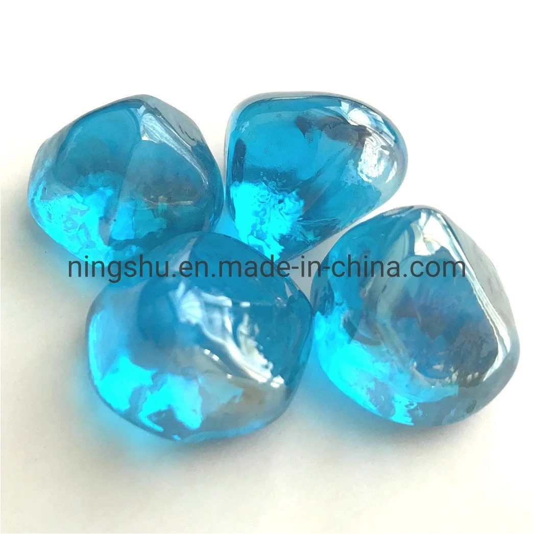 Large Tempered Reflective Fire Cobalt Glass Diamonds