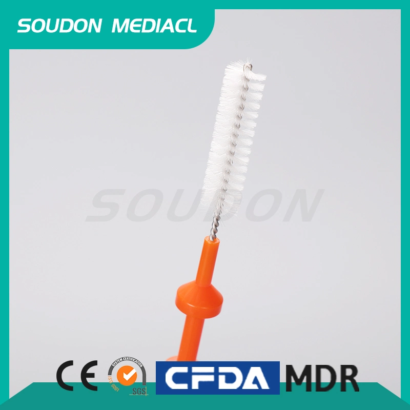 Instrumento médico endoscopio Cepillos de limpieza de boca doble cabezal con MDR ISO13485