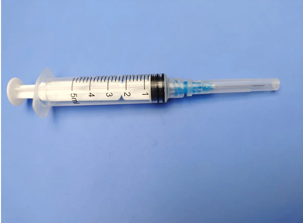 Disposable Syringe 5ml, PE Bag, Luer Lock, with CE and ISO 13485