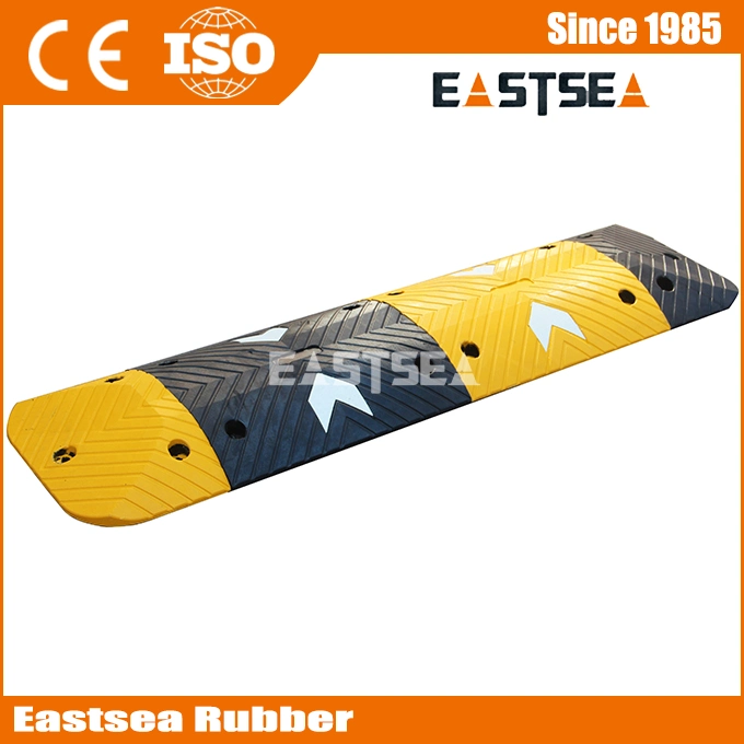 Cheap Price Black &Yellow Rubber Road Safety Speed Hump