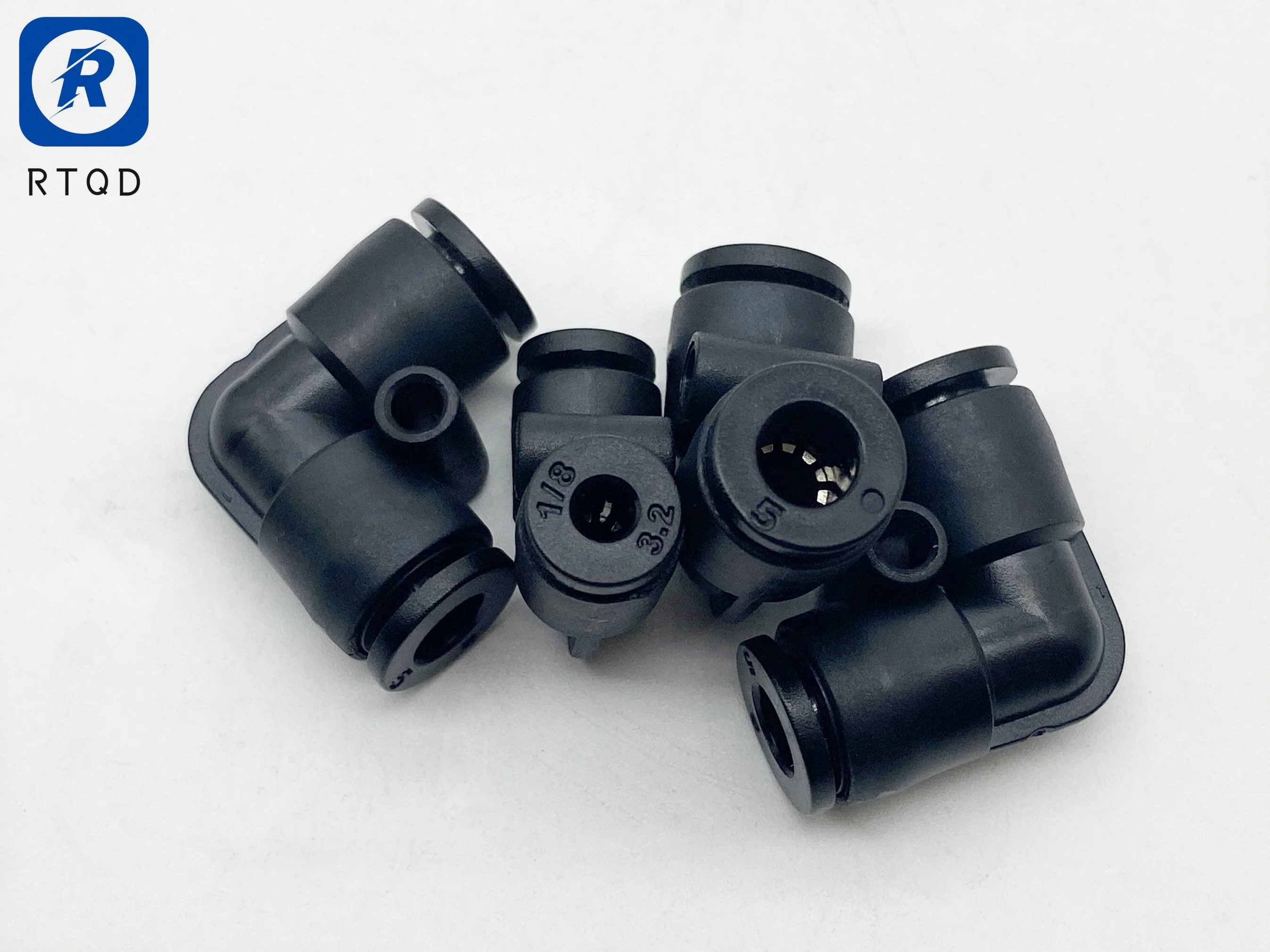 Low Price High quality/High cost performance  Pneumatic Fitting Two Way V Type Pneumatic Fitting with Black Color PV Series PV 3/5