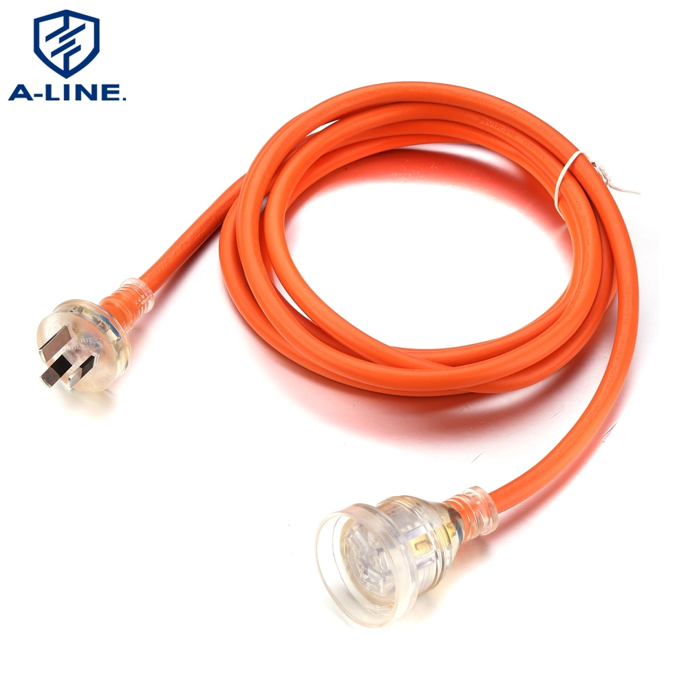 15A SAA Approved AC Power Extension Cord Socket Fitted with LED Light (AL108L)