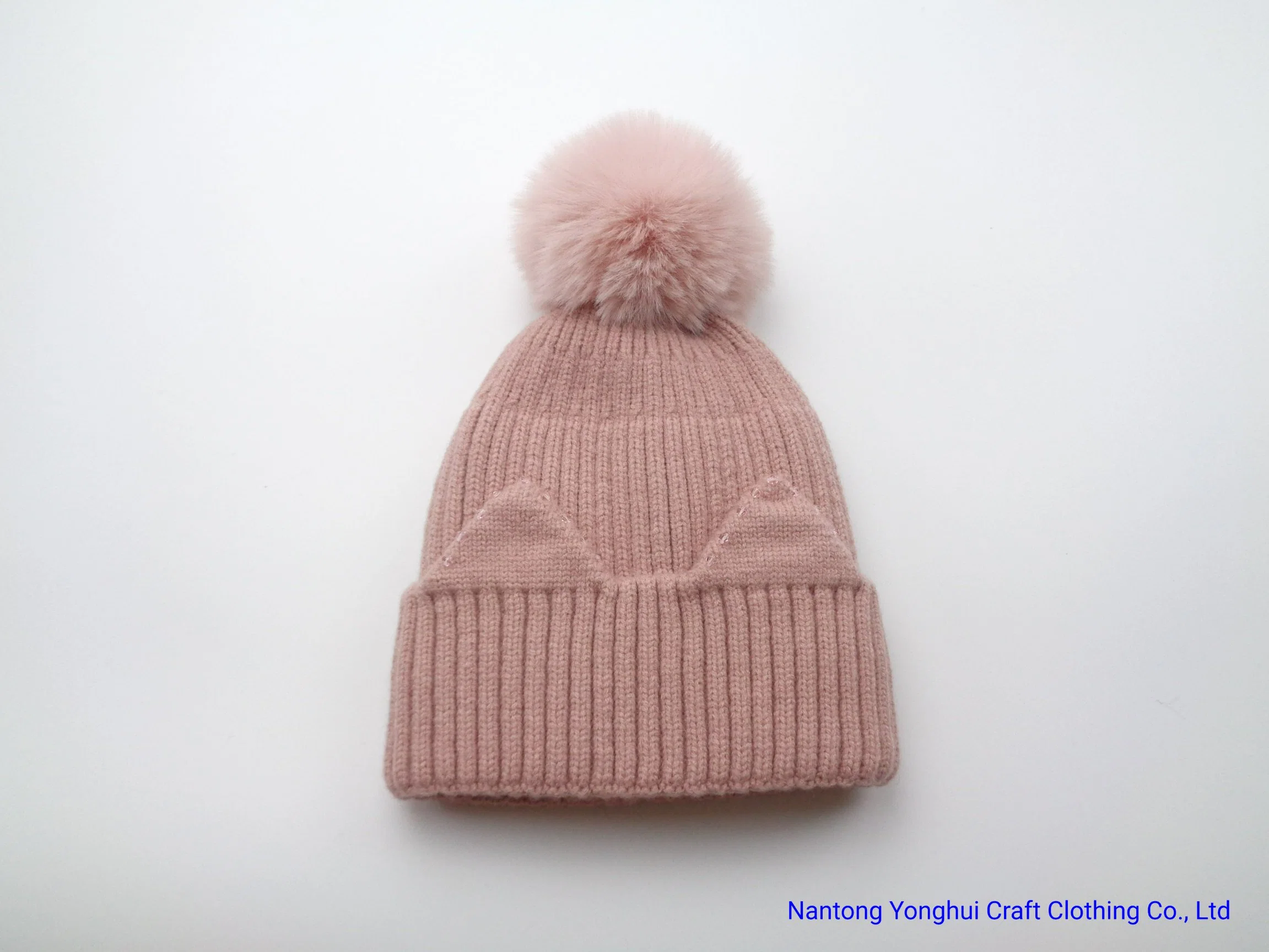Warm Winter Knit Classic Design Pattern Youth Cap with Diamonds