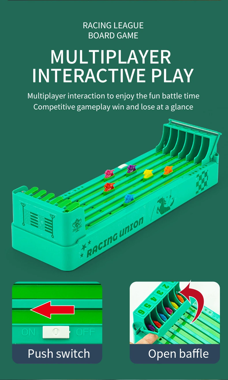 Decisión Escritorio miniatura Derby Carrera de caballos batería alimentado 6-Carreras de caballos Juego de mesa de juguete para niños tienen tantas carreras