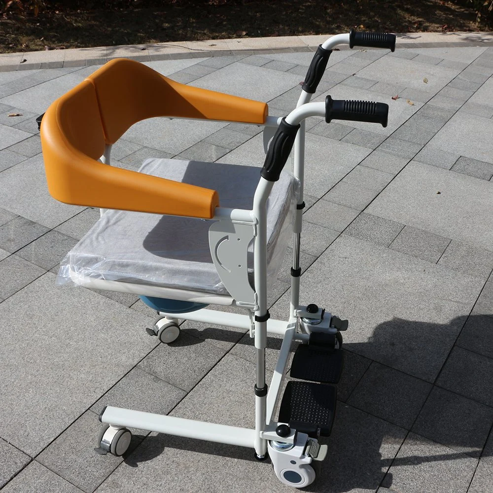 Dobra leve cadeira de rodas para movimentação do elevador de pacientes idosos da cama para banheiro