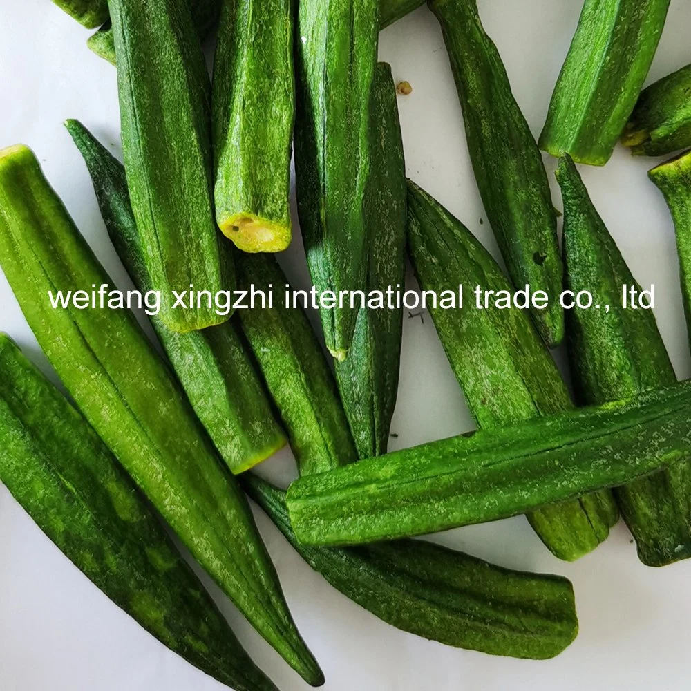 Оптовые сушеные закуски Okra Chips VF Okra с сертификатом Halal