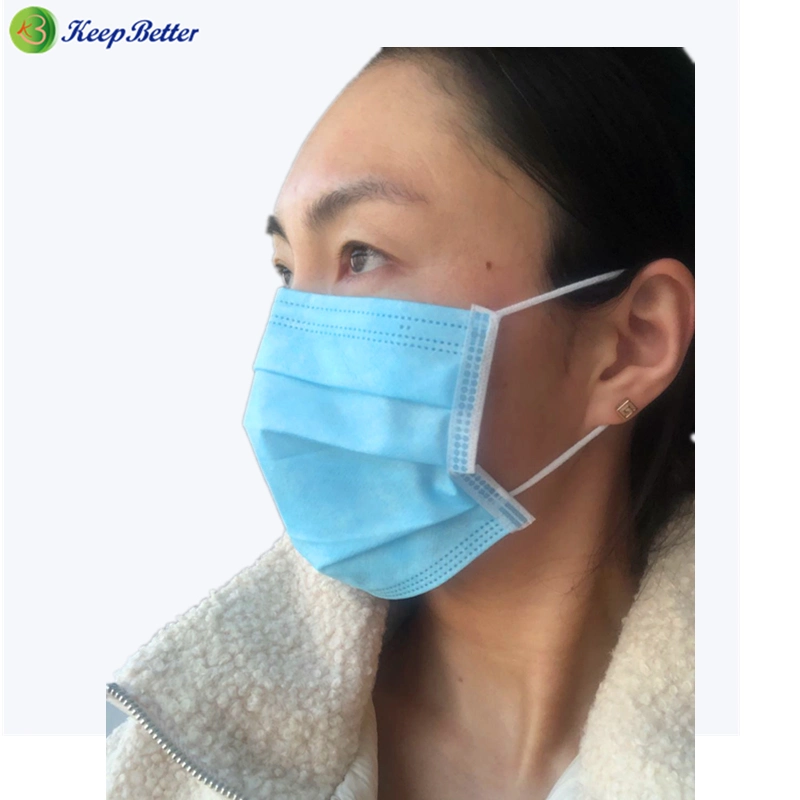 Custom Earloop Pleated 3 Ply Medical Procedure Disposable Surgical Mask