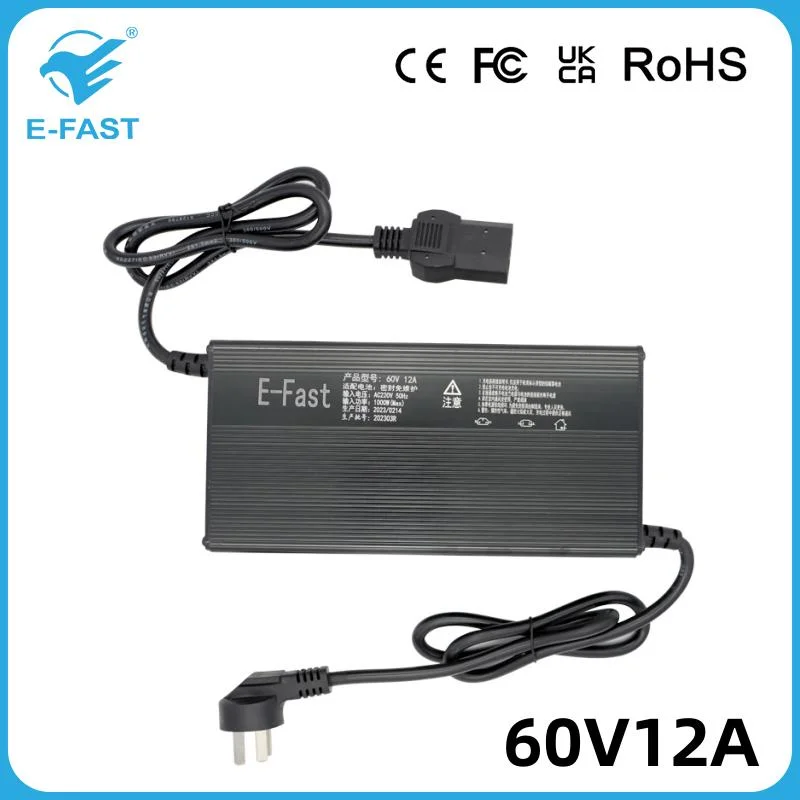 Hot Selling 60V 12A Ebike Battery Charger for 17s 71.4V Lithium Battery Pack