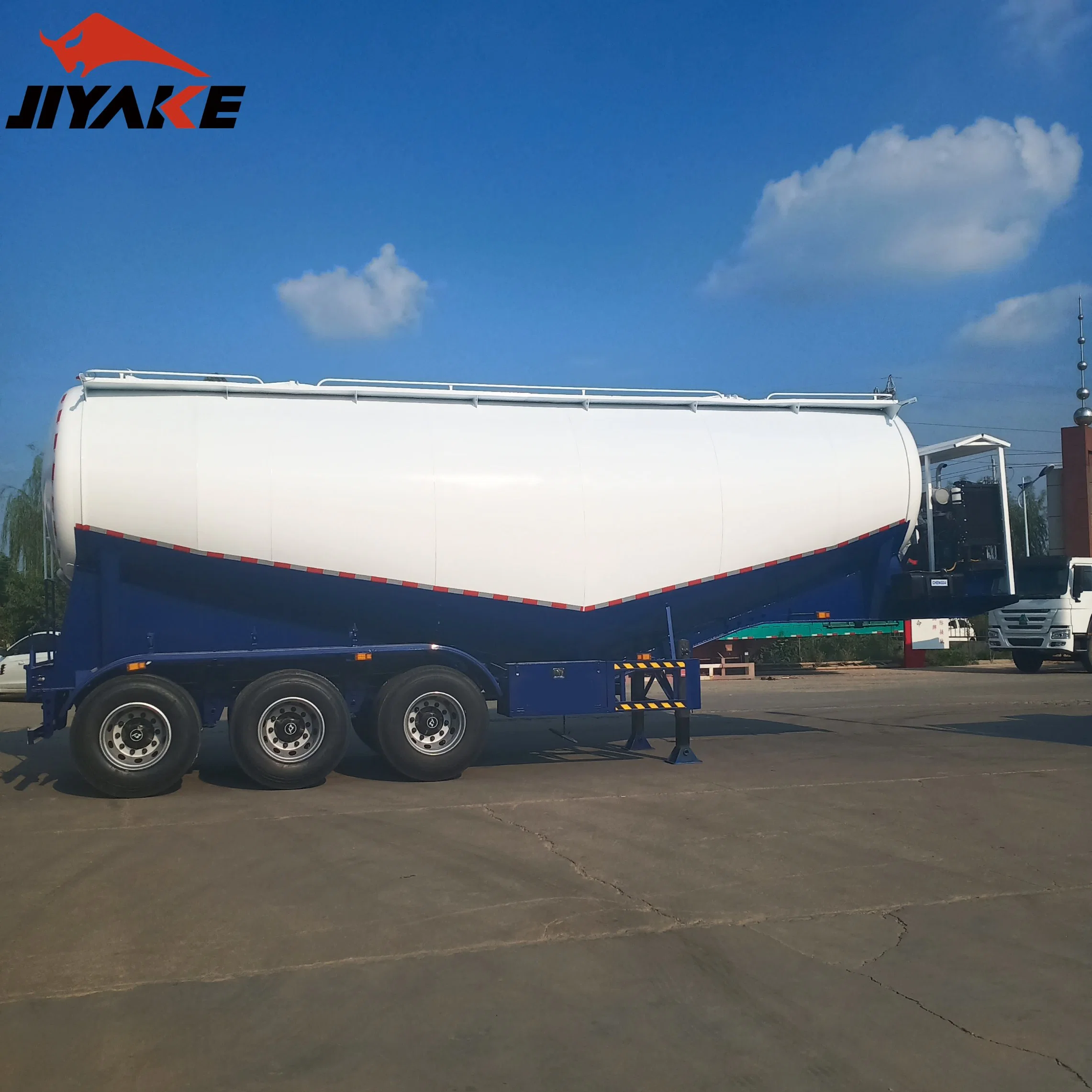 Jiyake 32m3 38m3 40m3 45m3 40ton 2/3 Axles polvo Cemento Tanque de cemento de transporte tanque de semirremolque para la venta