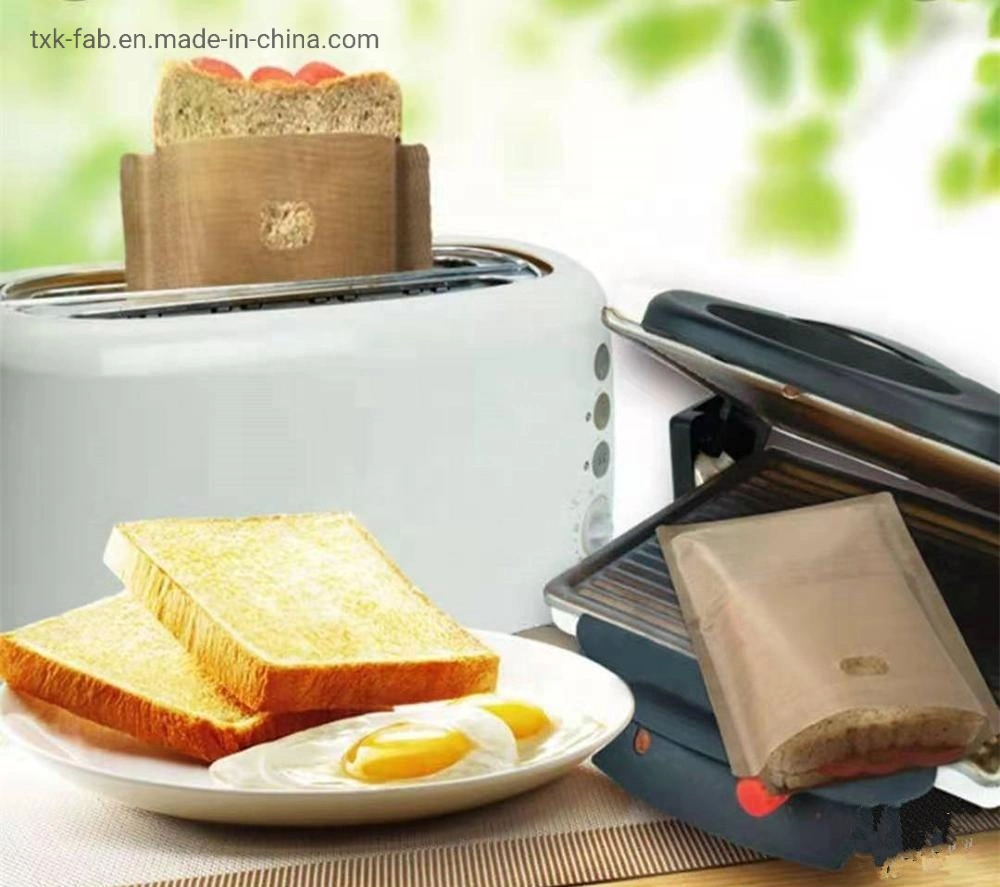 Food Grade PTFE Fabric Toaster Bag for Grilled Cheese Sandwiches