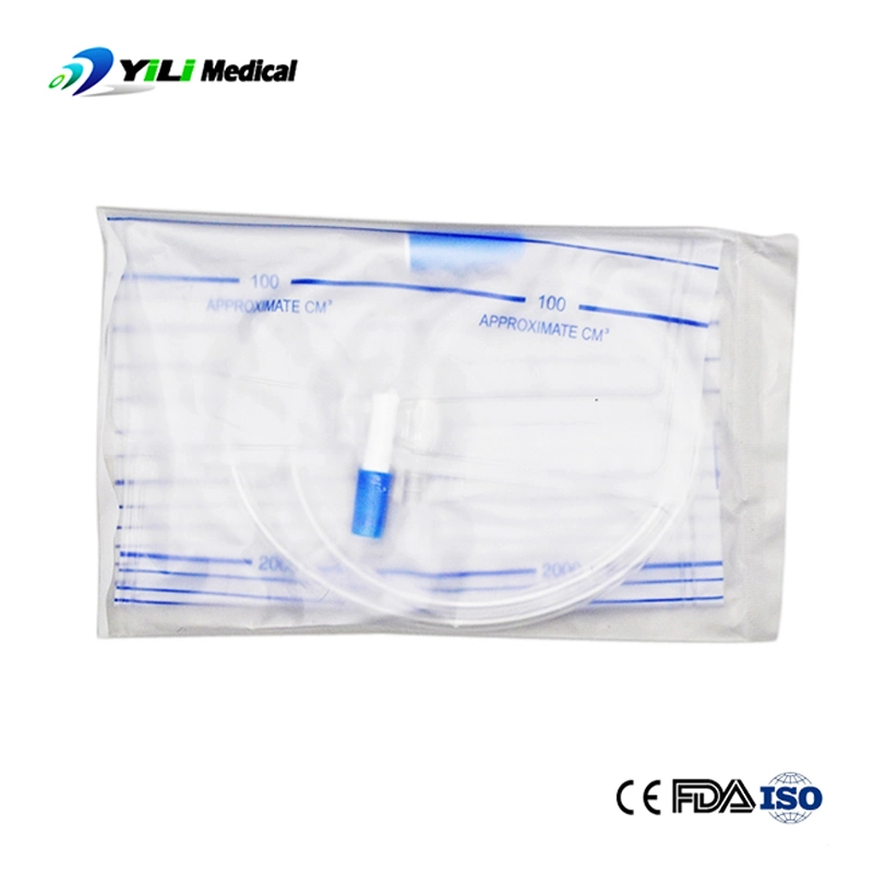 2000ml Push-Pull Valve Disposable Catheter Urine Drainage Bag