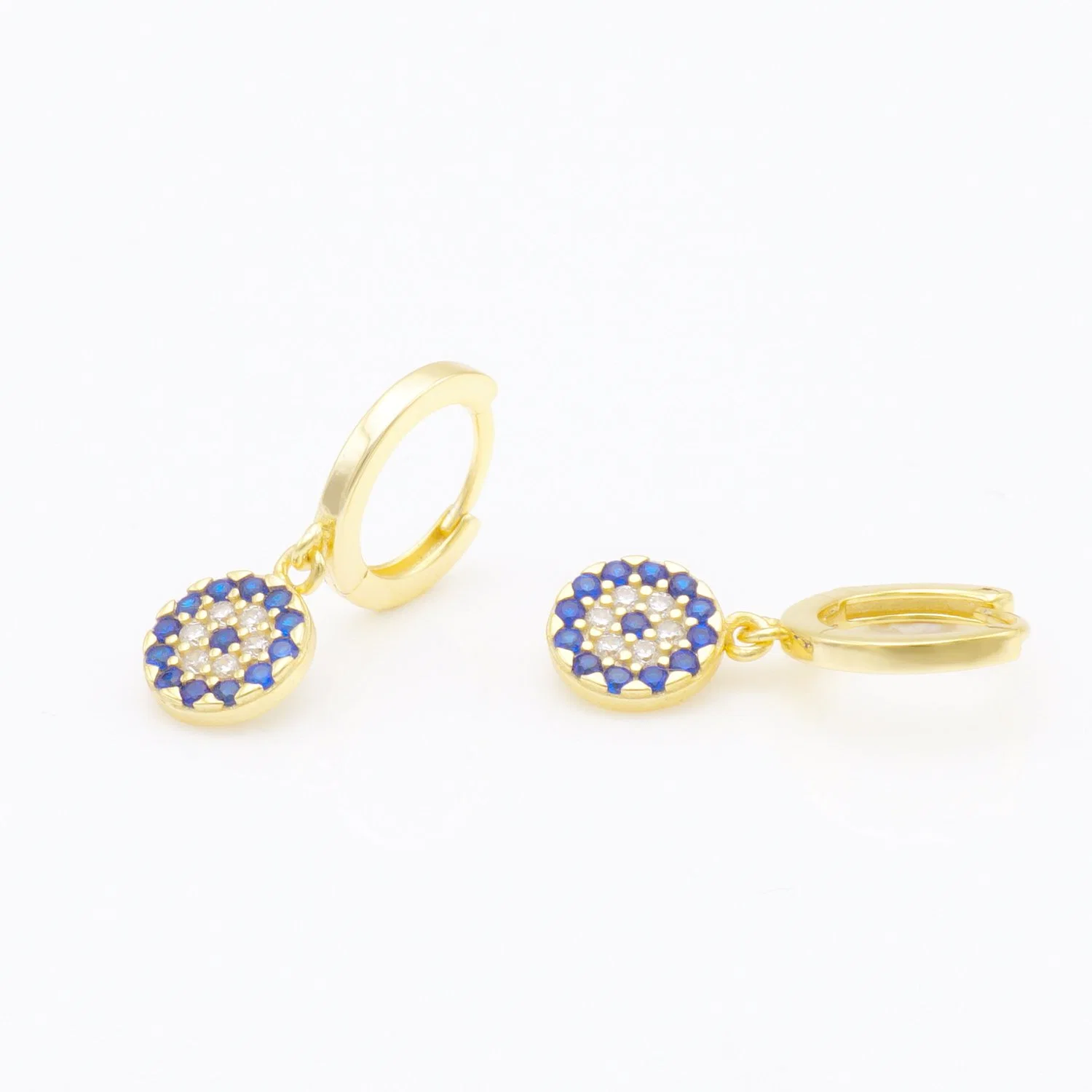 Design Simple Unique 18K Gold Plated Fashion Sterling Silver Jewelry Zircon Earring