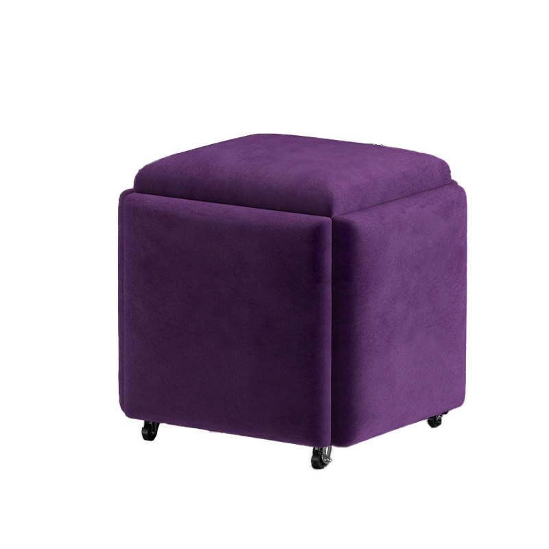 Modern Bedroom Living Room Furniture Hotel Five-in-One Stool Folding Magic Cube Leather Shoe Stool Ottoman
