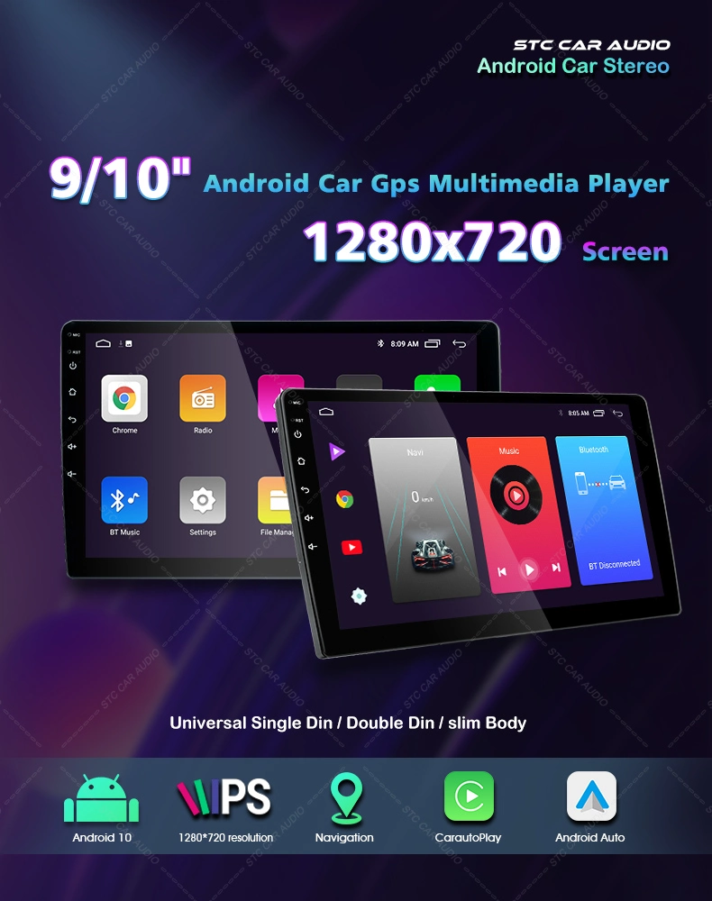 Universal WiFi Android coche DVD Radio MP5 Player 9/10 pulgadas Monitor de coche estéreo Radio Android Digital Car DVD Player