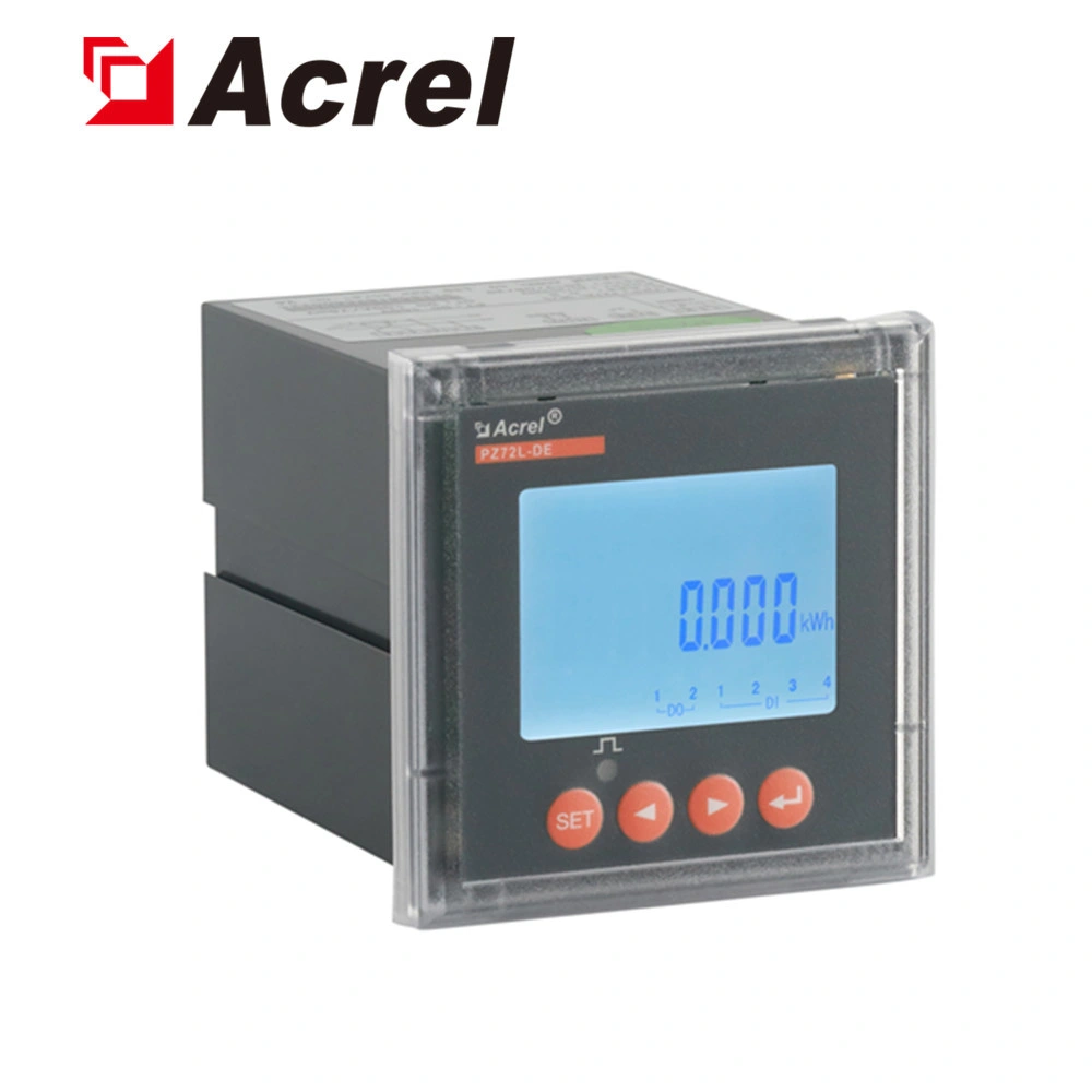 Acrel Pz72L-De DC LCD Energy Meter with Optional 2di 2do /RS485 Modubus RTU/Multi Tariff Function/12V Access to Hall Sensor
