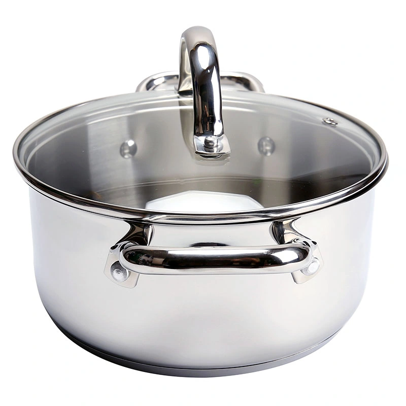 6PCS 304 Stainless Steel Cookware Set with Lid Factory Wholesale/Supplier Cooking Pot Kitchen Ware for Induction Gass All Stovetops 18/20/22cm