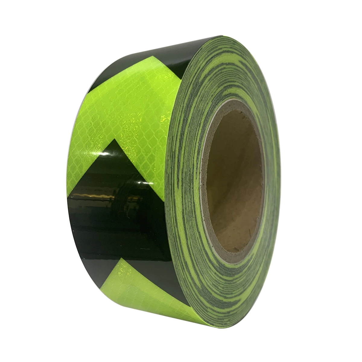 Black and Fluo Green Truck Arrow Reflective Safety Sticker Roll Pet Waterproof Outdoor Conspicuity Tape for Vehicles, Trailers, Boats, Signs