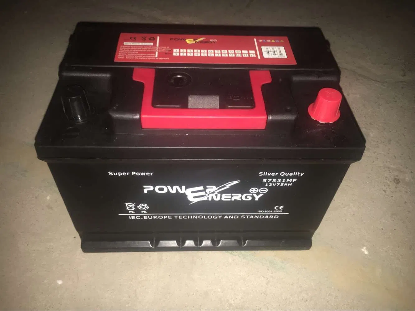 DIN Powerenergy75mf 12V75ah livre de manutenção de chumbo-ácido de bateria automático