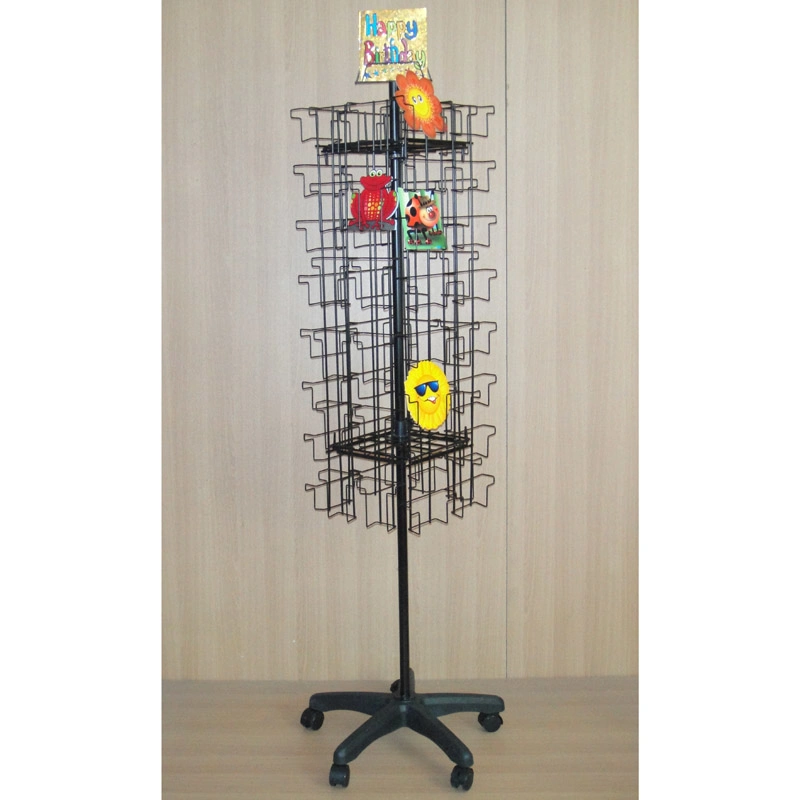 Floor Standing Steel Form Holder Metal Wire Card Revolving Display (PHY2003)