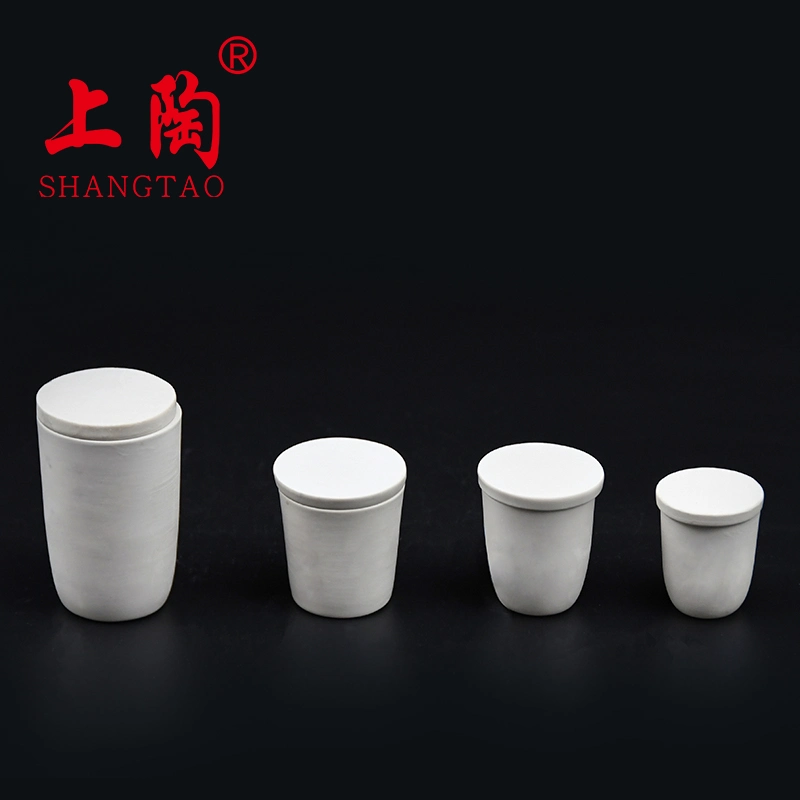 High Temperature Laboratory Calcium Oxide Stabilized Zirconia Ceramic Refractory Ceramic Crucible