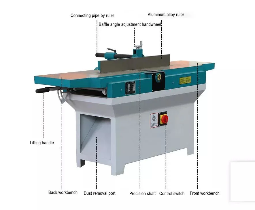 Máquina de sierra de mesa de madera Madera Maquinaria aplanadora de espesor de la máquina de madera