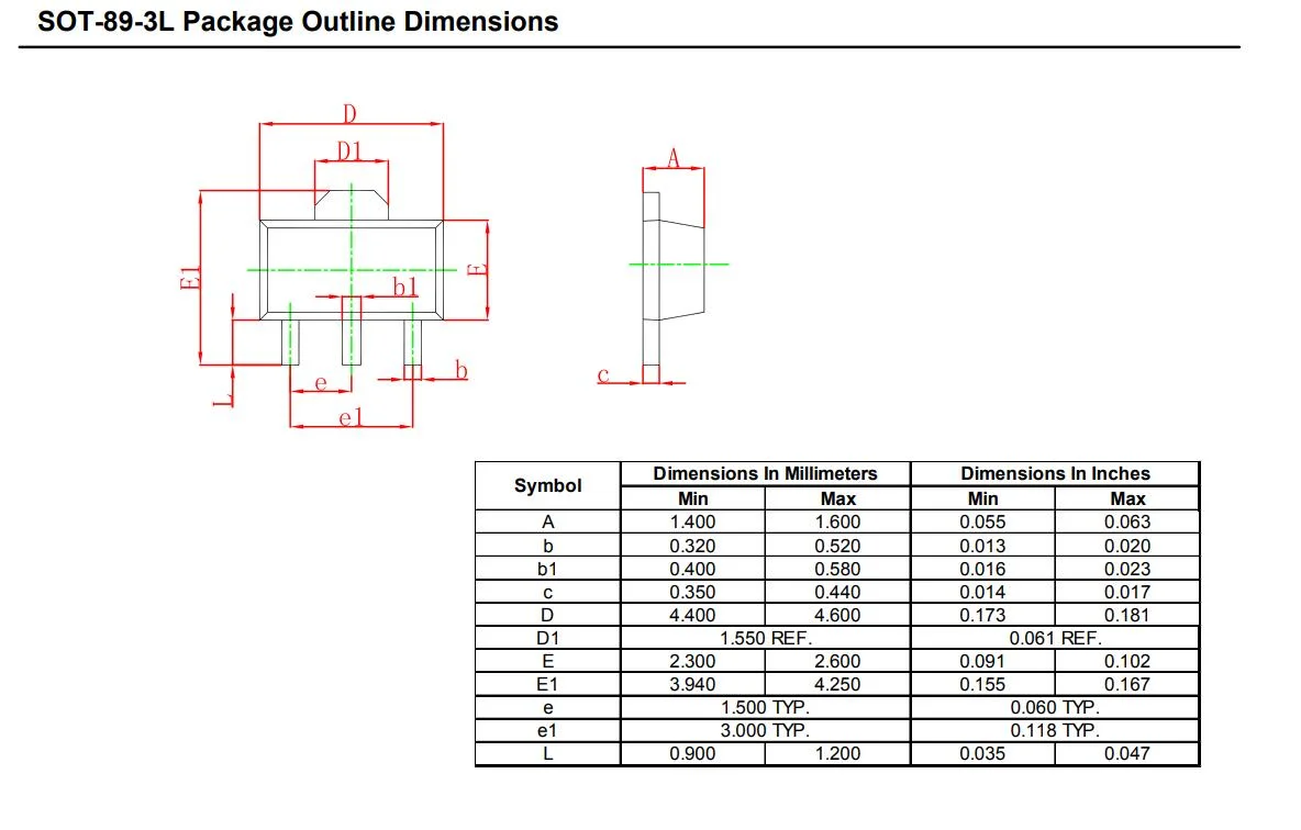 Sot-89-3L Plastic-Encapsulate Voltage Regulators Cj78L05