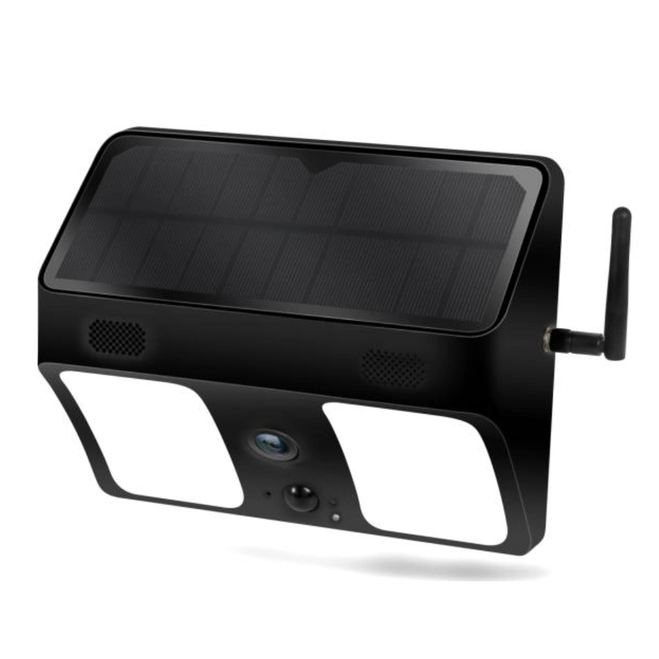 Projecteur solaire WiFi sans fil avec caméra vidéo Full HD PIR Motion Sécurité extérieure