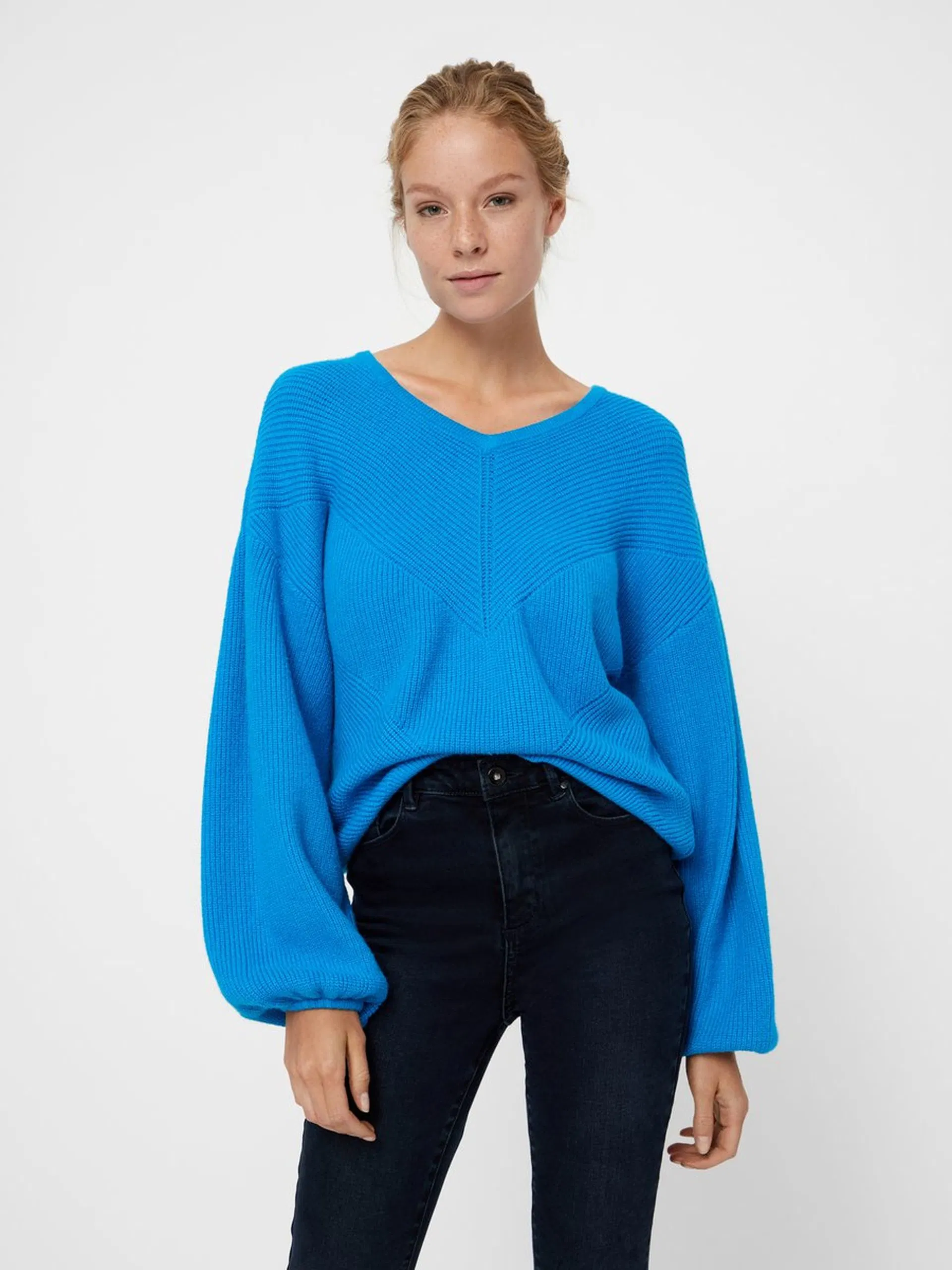 Ladies&rsquor; Round Neck Long Sleeve Fashion Knit Pullover