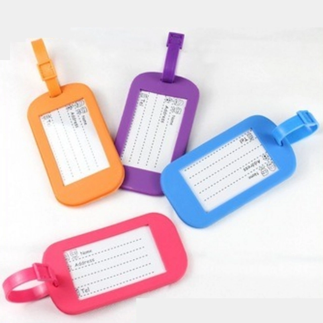 Eco-Friendly Silicone/PVC Custom Logo Luggage Tag